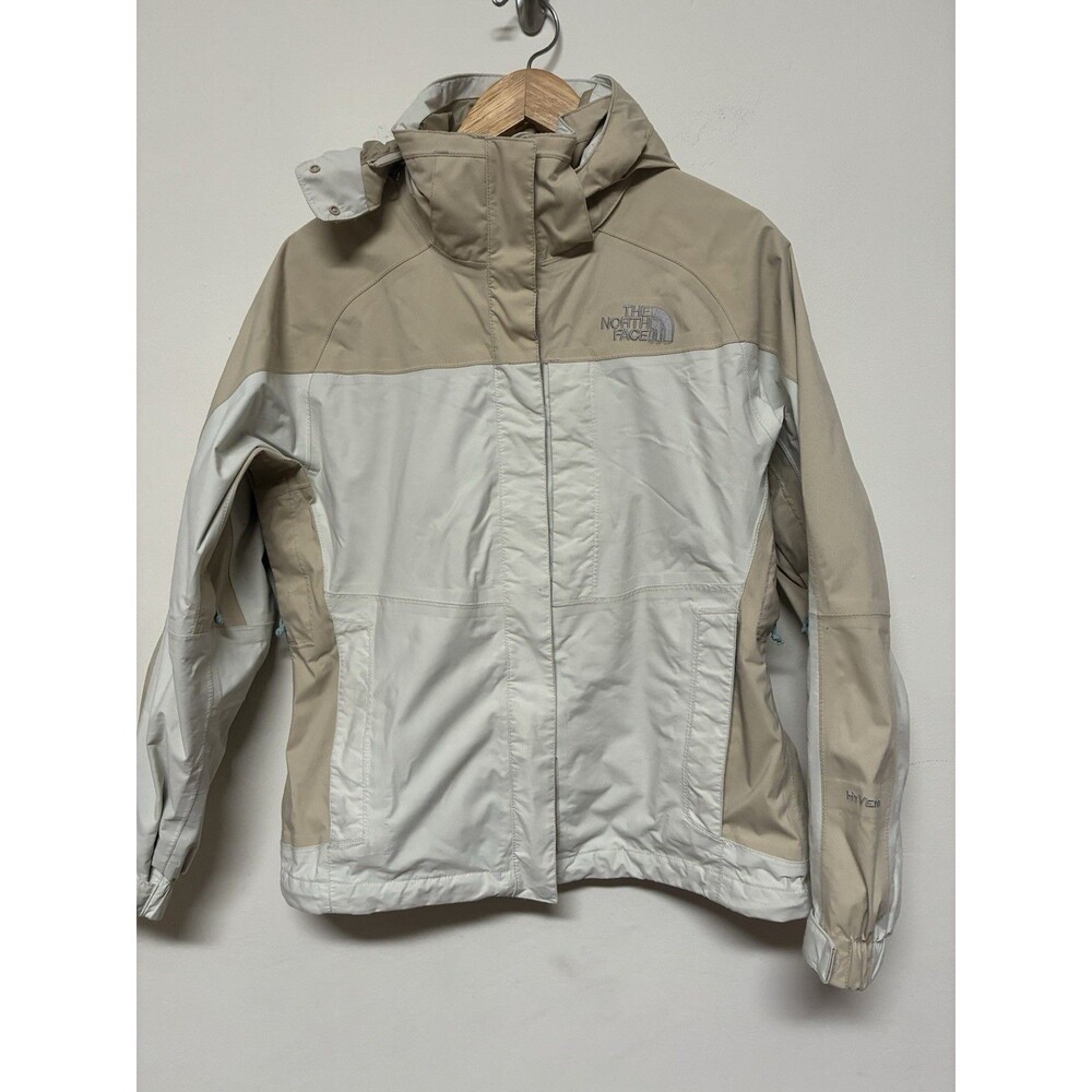 The North Face HyVent Varius Guide Jacket Hooded Parka Cream Women’s Small